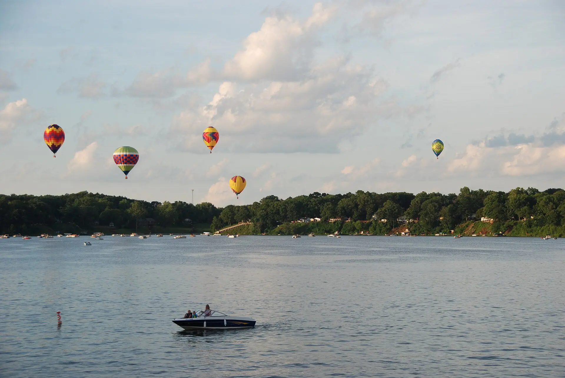 Hot air balloons over Lake Vermilion